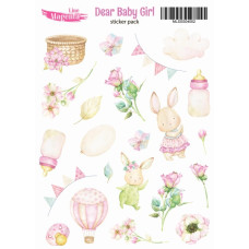 Наклейки, Dear Baby Girl 02 Дитячі дрібниці, 13х18 см, Magenta Line