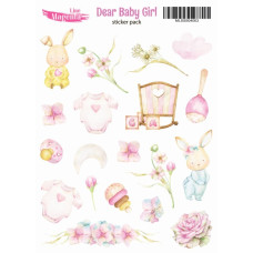 Наклейки, Dear Baby Girl 03 Дитячі дрібниці, 13х18 см, Magenta Line
