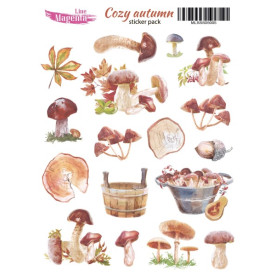 Наклейки, Cozy Autumn 05 Грибна корзина, 13х18 см, Magenta Line
