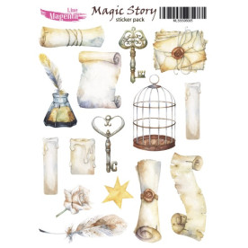 Набор наклеек Magic Story 05 Винтажные письма, 13x18 см, Magenta Line