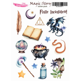 Набор наклеек Magic Story 11 Магия Дракон, 13x18 см, Magenta Line