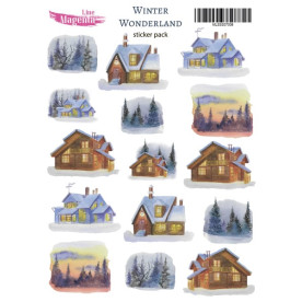 Набор наклеек Winter Wonderland 06 Зимние домики, 13x18 см, Magenta Line