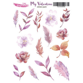 Наклейки, My Valentine 06 Листя, 13х18 см, Magenta Line
