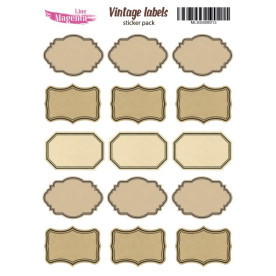 Наклейки, Vintage postcards 13 Вінтажні лейбли, 13х18 см, Magenta Line