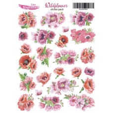 Набір наліпок Wildflower 01 Маки, Magenta Line, 13x18 см