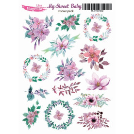 Наклейки My Sweet Baby Цветы и веночки, 13х18 см, Magenta Line