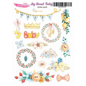 Наліпки My Sweet Baby Для дитячого альбому, 13х18 см, Magenta Line