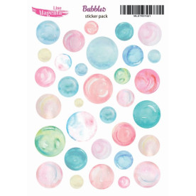 Наліпки Bubbles Мильні бульбашки, 13х18 см, Magenta Line
