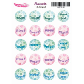 Наліпки Rewards Оцінки для вчителя, англ. мова, 13х18 см, Magenta Line