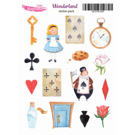 Наклейки Алиса в стране чудес, 13х18 см, Magenta Line
