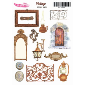 Набор наклеек Винтаж Элементы MLSTK02001, 13x18 см, Magenta Line