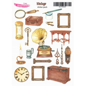 Набор наклеек Винтаж Элементы MLSTK02004, 13x18 см, Magenta Line
