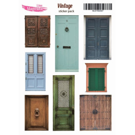 Набор наклеек Винтаж Двери MLSTK02007, 13x18 см, Magenta Line
