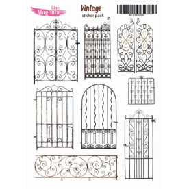 Набор наклеек Винтаж Решетки MLSTK02009, 13x18 см, Magenta Line