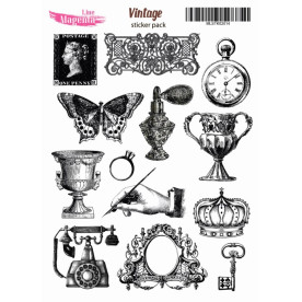 Набор наклеек Винтаж Ретро MLSTK02014, 13x18 см, Magenta Line