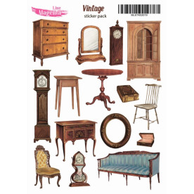 Набор наклеек Винтаж Мебель MLSTK02019, 13x18 см, Magenta Line