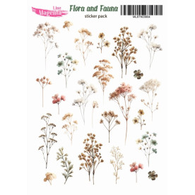 Набор наклеек Flora and Fauna Гербарий травы MLSTK03004, 13x18 см, Magenta Line