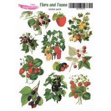 Набор наклеек Flora and Fauna Садовые ягоды, MLSTK03019, 13x18 см, Magenta Line