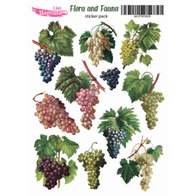 Набор наклеек Flora and Fauna Виноград, MLSTK03020, 13x18 см, Magenta Line