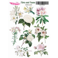 Наклейки, Magic Story Flora and Fauna Білі квіти, MLSTK03022, 13х18 см, Magenta Line