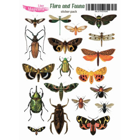 Набор наклеек Flora and Fauna Насекомые, MLSTK03026, 13x18 см, Magenta Line