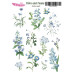 Набор наклеек Flora and Fauna Голубые цветы, MLSTK03037, 13x18 см, Magenta Line