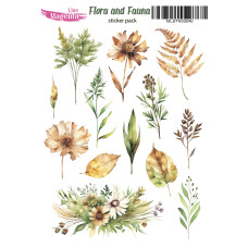 Наклейки, Flora and Fauna Гербарій квіти та трави MLSTK03040, 13х18 см, Magenta Line