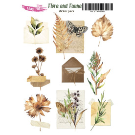 Наклейки, Flora and Fauna Гербарій колажі MLSTK03042, 13х18 см, Magenta Line