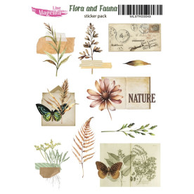 Наклейки, Flora and Fauna Гербарій колажі MLSTK03043, 13х18 см, Magenta Line