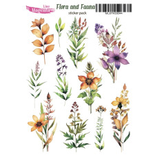 Наклейки, Flora and Fauna Гербарій польові трави MLSTK03044, 13х18 см, Magenta Line