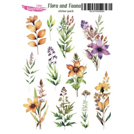 Набор наклеек Flora and Fauna Гербарий полевые травы, MLSTK03044, 13x18 см, Magenta Line