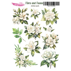 Наклейки, Flora and Fauna Гарденія MLSTK03049, 13х18 см, Magenta Line