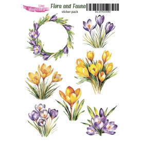 Набор наклеек Flora and Fauna Крокусы, MLSTK03050, 13x18 см, Magenta Line