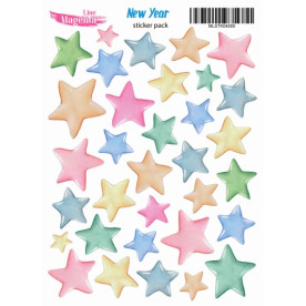 Наліпки Новорічні зірки, 13х18 см, Magenta Line