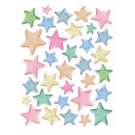 Наліпки Новорічні зірки, 50 од. 3-1 см, Magenta Line