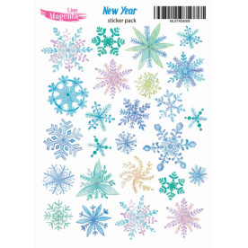 Наліпки Пастельні сніжинки, 13х18 см, Magenta Line