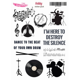 Наклейки Хобби Ударные MLSTK05002, 13х18 см, Magenta Line