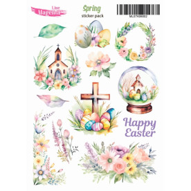 Наклейки Spring Пасхальный декор MLSTK06002, 13х18 см, Magenta Line