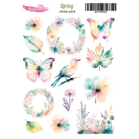 Наліпки Spring Акварельна весна MLSTK06004, 13х18 см, Magenta Line
