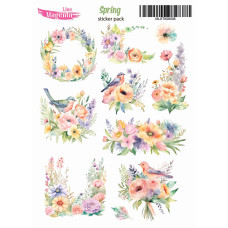 Наклейки Spring Весенний щебет MLSTK06006, 13х18 см, Magenta Line