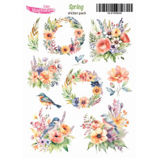 Наклейки Spring Весенний сад MLSTK06008, 13х18 см, Magenta Line