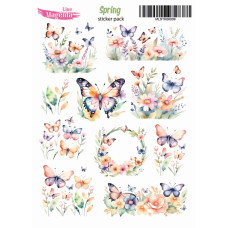 Наклейки Spring Бабочки MLSTK06009, 13х18 см, Magenta Line