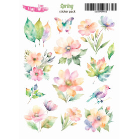 Наліпки Spring Квітнення MLSTK06010 13х18 см, Magenta Line