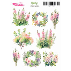 Наклейки Spring Цветущий сад MLSTK06011, 13х18 см, Magenta Line