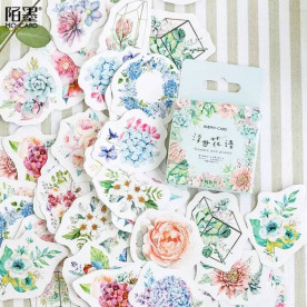 Набір наклейок, Рослини та квіти, 46 шт, 23х2 мм