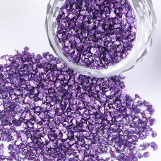 Декоративні роздроблені камінчики в баночці, фіолетовий, від 1 до 7 мм, 25 грам, 30 мл