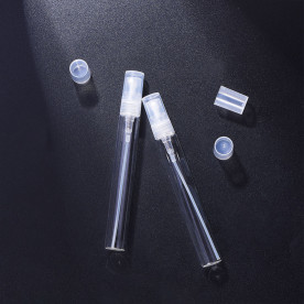 Стеклянная бутылочка - флакон с пульверизатором, 10 мл, 12х1.4 см