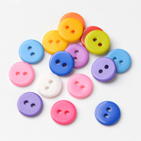 Набор круглых пластиковых пуговиц, 11 мм, 10 шт., разноцветные