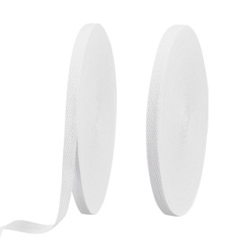 Хлопковая лента, цвет белый, 10 мм, 1 м