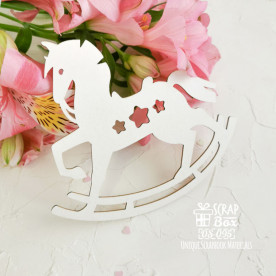 Заготовка для тиснения Лошадка-качалка, 12х14см, Scrapbox